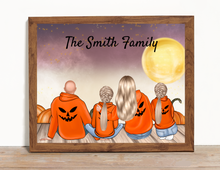 Load image into Gallery viewer, Halloween Family Portrait Picture
