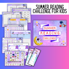 Load image into Gallery viewer, Summer Reading Challenge for Kids Printable Bundle Pretty Times Two
