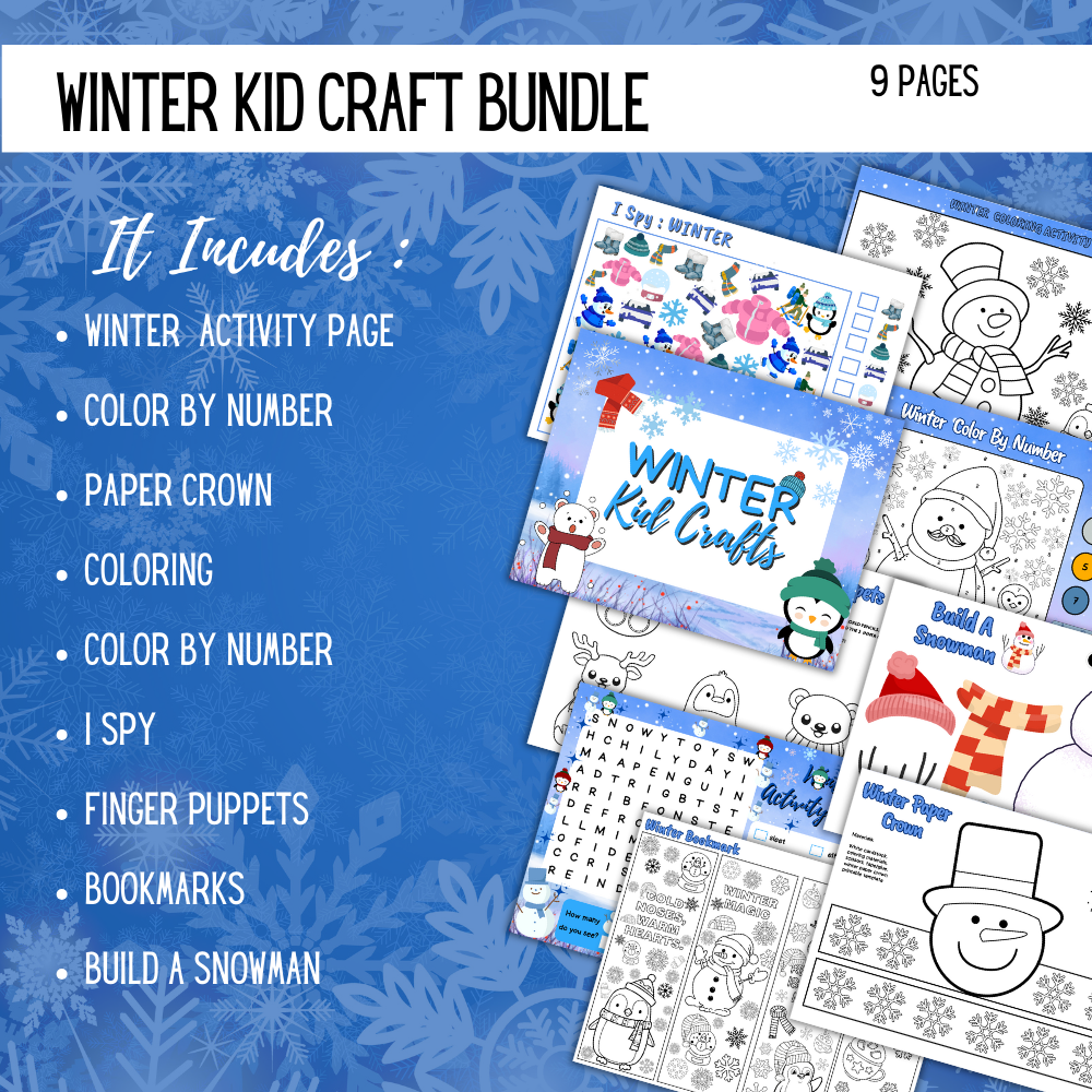 Winter Kid Craft Bundle Pretty Times Two