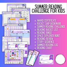 Load image into Gallery viewer, Summer Reading Challenge for Kids Printable Bundle Pretty Times Two
