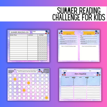 Load image into Gallery viewer, Summer Reading Challenge for Kids Printable Bundle Pretty Times Two
