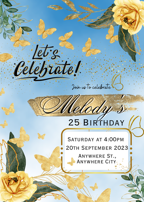 Birthday Invitations Pretty Times Two