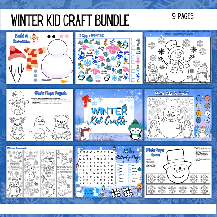 Winter Kid Craft Bundle Pretty Times Two