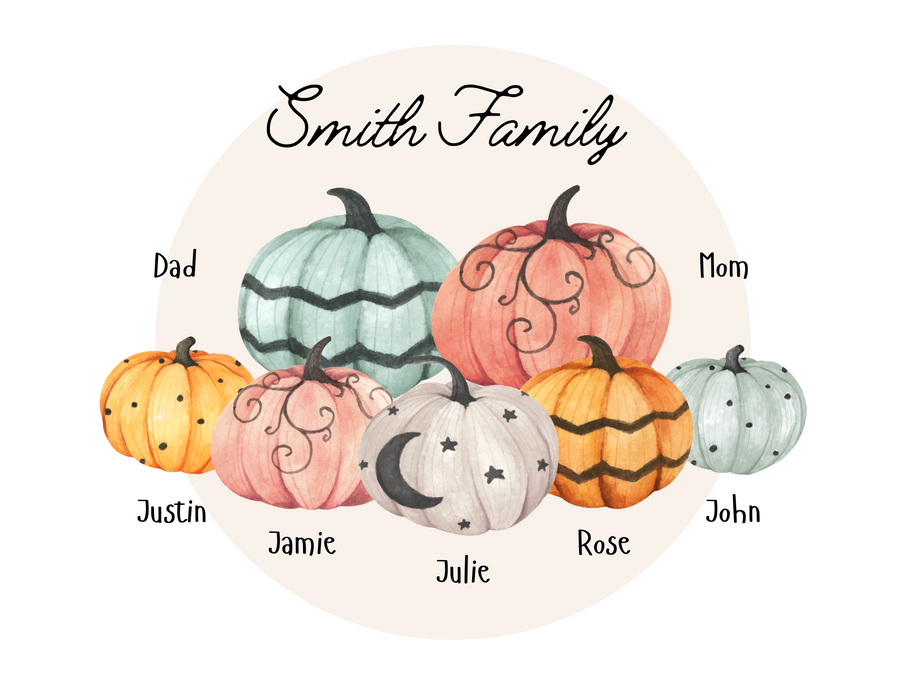 Fall Pumpkin Personalized Picture