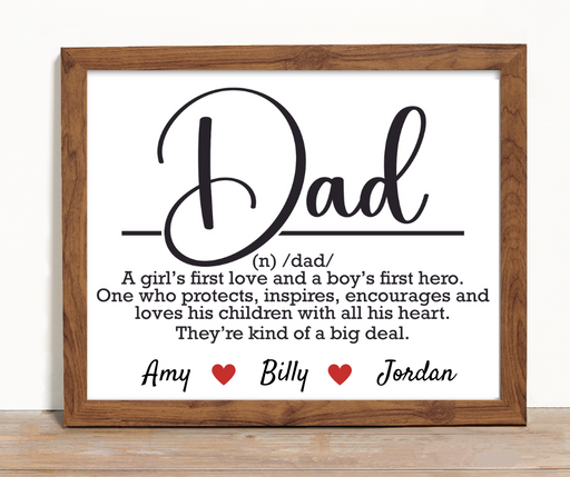 Definition of Dad Picture Personalized Pretty Times Two