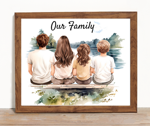 Personalized Family Portrait Pretty Times Two