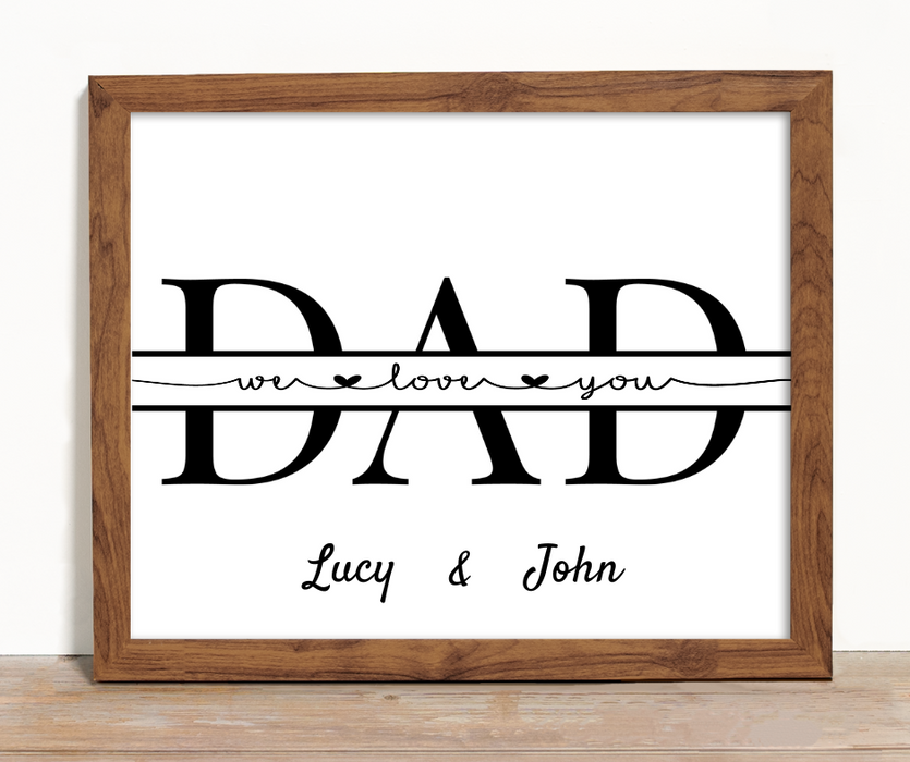 Father's Day Monogram Picture Pretty Times Two